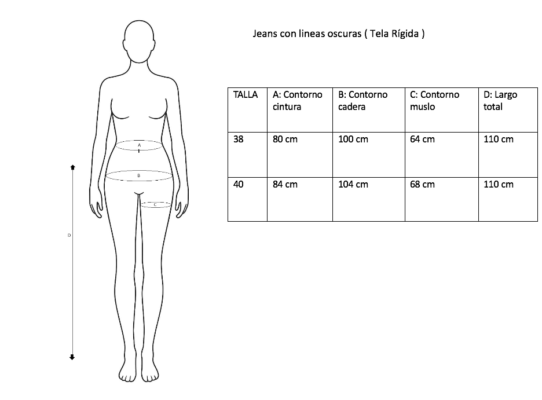 Tabla de medidas pantalones
